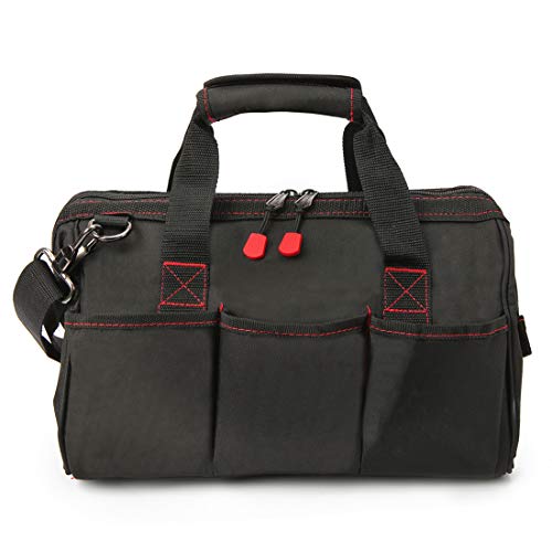 14-inch Tool Bag, Multi-pocket Tool Organizer with Adjustable Shoulder Strap, W081021A, black - view 3