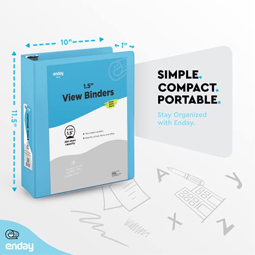 3 Ring Binder 1.5 Inch, Blue Heavy Duty Three Ring Binder, 325 Sheets Capacity - 1.5 Inch Binder for Home School and Office - view 4