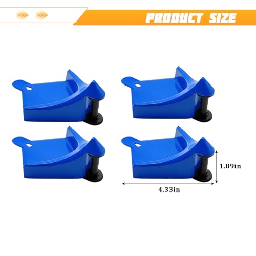 4PCS Car Hose Guide, Vehicle Detailing Cleaning Tools Hose Guides Preventing Wash Stuck Under The Tires, Automotive Wheel Rolling System Tool for Washing, Universal Fit (Blue) - view 2