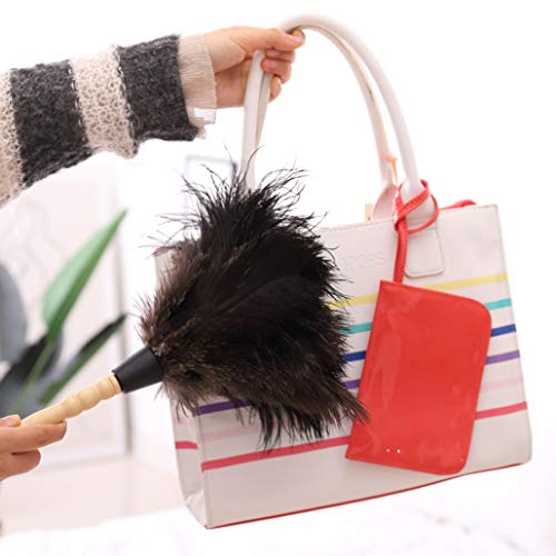 Natural Black Ostrich Feather Duster, for Cleaning，2 Packs - view 5