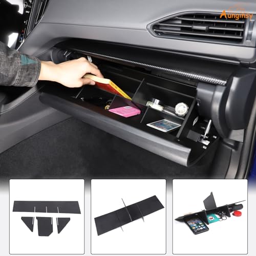 Car Glove Box Organizer Divider Compatible with Subaru Crosstrek 2024-2026 & Subaru WRX 2022-2026, Center Console Glove Box Divider Insert Compartment Organizer Tray Partition ABS Accessories - view 5