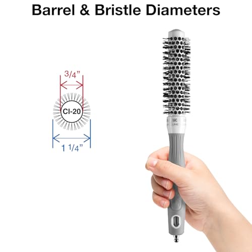 Olivia Garden Ceramic + Ion Round Thermal Hair Brush - Not Electrical - Professional Blowout Brush for Normal to Thick Hair - view 2