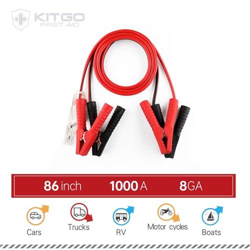 Car Emergency Kit,Premium Roadside Assistance Essentials with Jumper Cables, Flashlight, Shovel, Screwdriver Set - Ideal Auto Road Safety Kit, Survival, Truck, RV and More Gift for Father (Red) - view 5