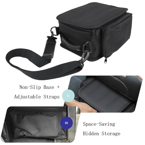 For Jeep Wrangler JK JL 2018-2025 Under Seat Storage Organizer - 2-Pack Car Rear Seat Bags, Black Oxford Interior Accessories - view 5