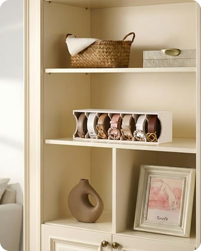 Belt Organizer for Closet, Belt Box & Storage Drawer -Cream - view 2