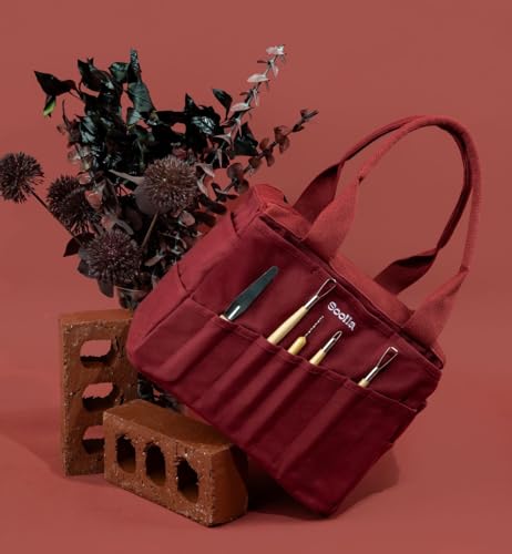 Studio Bag: Art Supply Storage Organizer & Pottery Tool Bag, Washable Tote, Yarn Bag, Crochet, 30 Pockets, 15+ Colors - view 2