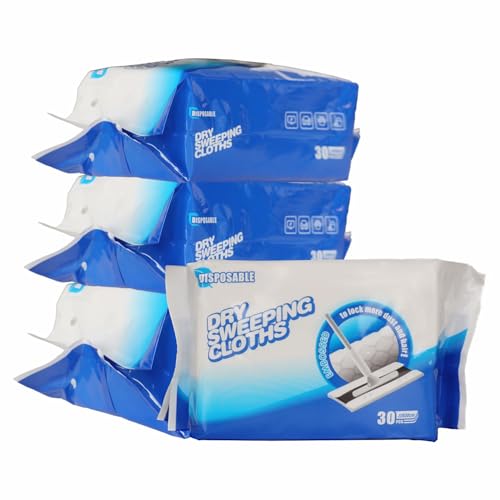 Disposable Mop Refills Dry Sweeping Pad for Floor Mop Sweeping Cloths Multi Surface Refills, 120 Count