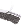 Brush Weather Stripping, Adhesive Felt Door Seal Strip Weatherstrip Door Sweep Brush for Door Window 197Inch l x 0.9 Inch W (5000mm x 23mm) Gray