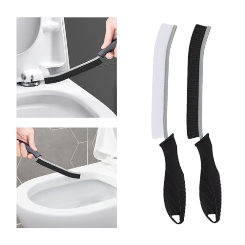 2 Pcs Toilet Scrubber Brush, Bathroom Cleaning Brush with Hanging Hole