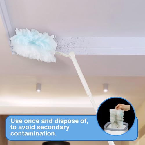 Duster Refills, 20-Pack Electrostatic Microfiber Replacement Heads Compatible, Blue Dusting Refills for Blinds, Furniture, Car and Office, Refills Only, No Handle - view 7