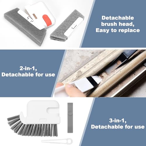 15 Pcs Window Groove Cleaning Brush Tool, Door Window Track Cleaner Groove Gap Cleaning Tools Crevice Cleaning Brush Gap Scrub Brush for Shutter Sliding Door Keyboard Tile Lines Sill Car Vents - view 4