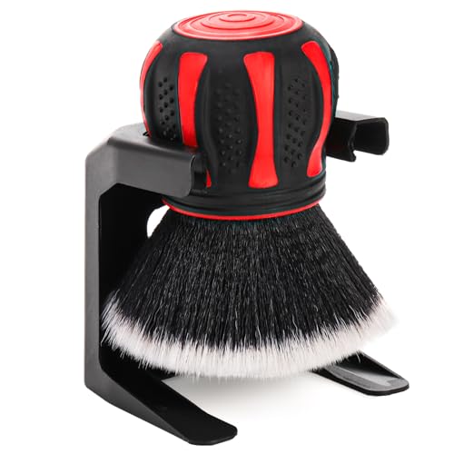 Car Detailing Brush, Ultra Soft Auto Interior Dusting Brush, Handle XL Synthetic Brush with Storage Rack, for Dashboard Air Conditioner Vents Leather, Vehicles Scratch Free