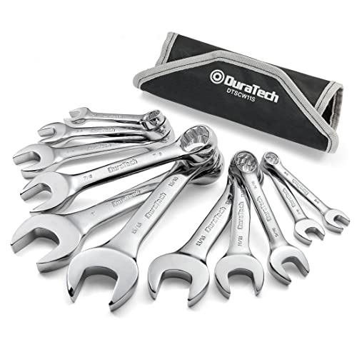 Stubby Combination Wrench Set, SAE, 11-piece, 3/8'' to 1''