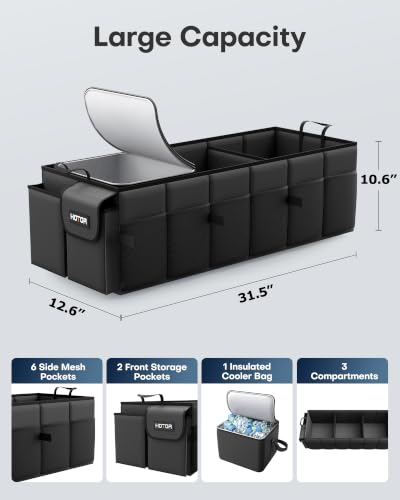Trunk Organizer, Sturdy Foldable with Cooler for Car, Sudan & SUV - view 3