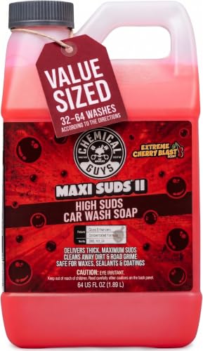 Maxi Suds II Car Wash Soap for Foam Cannons, Cherry, 64 oz