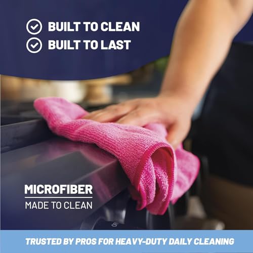 MW PRO Premium Microfiber Cleaning Cloths (12 Pack, 12x12, Grey) - Streak Free Stainless Steel & Glass Towels - Ultra Soft Cleaning Cloths for Screens, Granite & Modern Home - Washable & Reusable - view 4