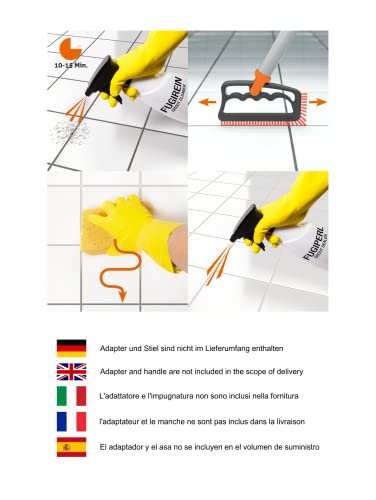 Fuginator Grout Brush, Grey/Orange, Innovation from 100% Recyclables, Household, Patented and Certified with Blue Angel - view 5