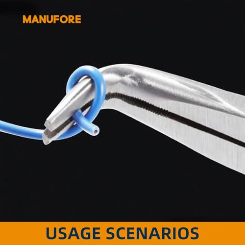 11-Inch Long Reach Needle Nose Pliers, Straight, 45° & 90° Bent - view 5