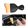 Car Detailing Brush, Auto Interior Dusting Brush, Car Soft Bristle Cleaning Tool, Universal Car Interior Crevice Brush for Dashboard, Air Conditioner Vents, Leather, Computer (Brown)