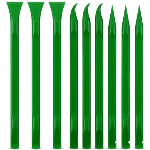 Crevice Cleaning Tool, 9 PCS Carbon Fiber Plastic Scraper Tool Set for Car Detailing