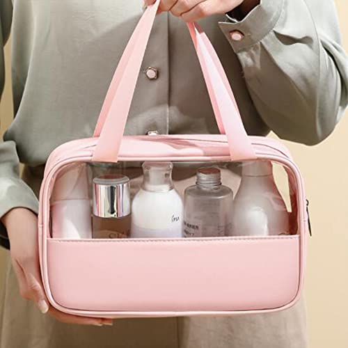Hanging Travel Toiletry Bag for women, Waterproof Cosmetic Bag Portable Travel Makeup Pouch Multifunction Handle Travel Toiletry Bag Organizer for Women, Cosmetic Bags for Women Travel Set(3Pcs Pink) - view 5