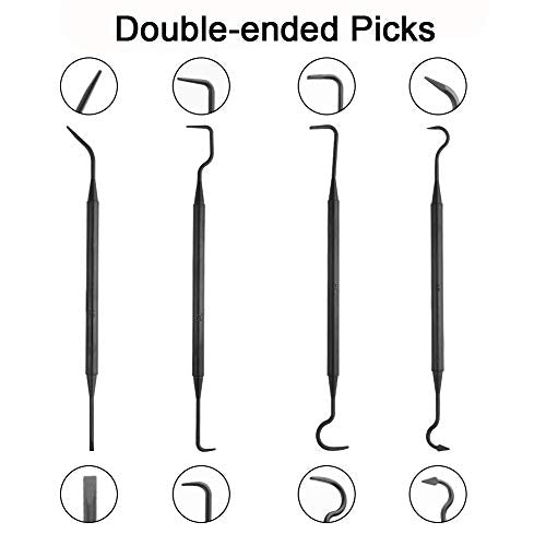 Gun Brushes & Picks, Universal Gun Cleaner Kit – Double Ended Brass Steel Nylon Bristle Brush, Stainless Steel Picks & Plastic Ploymer Pick for Gun Cleaning and Maintenance - view 4