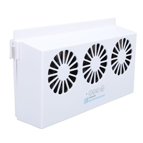 Solar Car Exhaust Fan 3 Heads Odor Removal Cooling Purifier for - view 4