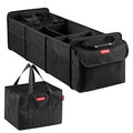 Car Organizer, Collapsible Trunk Organizer with Removable Leakproof Cooler Bag without Lid, Multi-Compartment Car Storage Organization for Car Accessories, 5 Compartments Without Cover