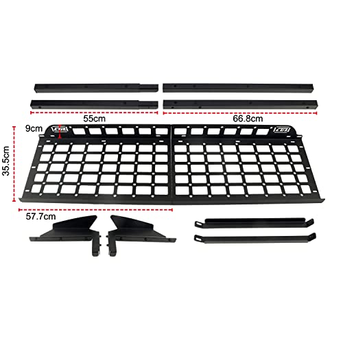 For Toyota RAV4 2019-2025 Car Accessories Modular Storage Molle Panel Cargo Shelf Organizer Luggage Carrier Rack Aluminum Alloy (with Split Cross Bar) - view 3