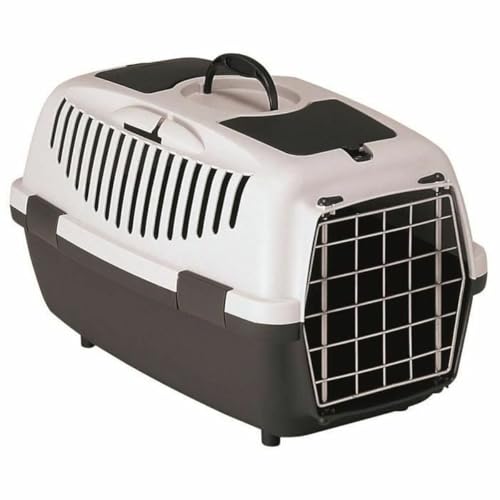 Kerbl Gulliver-3 Cat Transport Box, Metal Door, Petting Flap, Small Items Compartment, 1 Piece (Pack of 1)