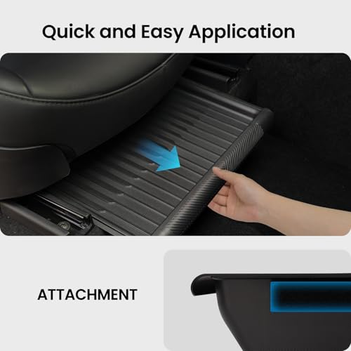 Under Seat Storage Tray for Tesla Model Y, Front Seat Hidden Drawer Bins Non Slip with Lid Cover, Underseat Storage Box Organizer for Model Y 2021-2024 (No Fit New Model Y Juniper) - view 4