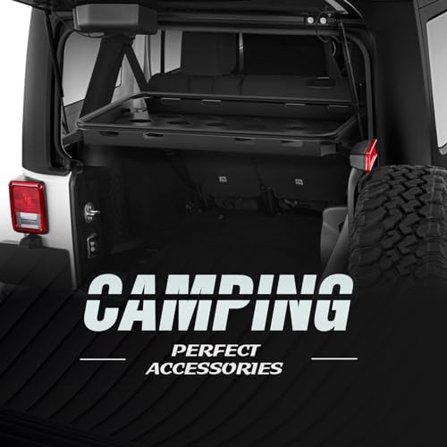 Rear Trunk Cargo Storage Rack Compatible for 2007-2026 Jeep Wrangler JK JKU & JL JLU Unlimited 4 Door Hardtops, Interior Luggage Rack Shelf for Camping Gear (350 LBS) - view 3