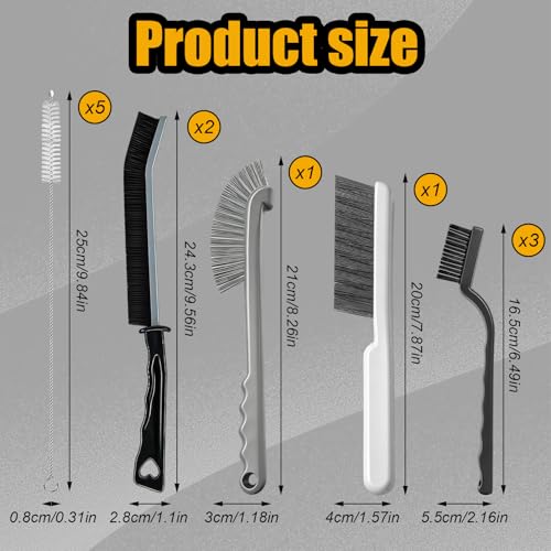 12 Pcs Crevice Cleaning Brush, Straw Brush for Bathroom, Kitchen and Window - view 2