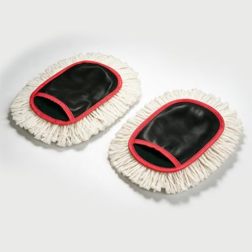 Mini Duster (Pack of 2) for Cleaning Dust from Car Interiors & Bikes. Scratch Proof, Water Saver & Eco-Friendly Brush, Black