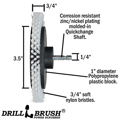 Jumbo Original Brush Set White - Carpet Cleaner Drill Brush Set - view 5