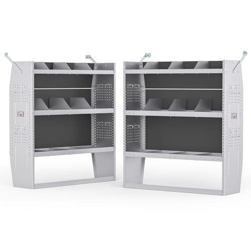 AA Products SH-4604(2) Steel Van Shelving Storage System, Set of 2 Units