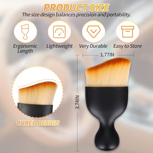 2PCS Car Interior Dust Brush,Soft Microfiber Bristles, Car Detailing Brush Cleaning Brush, Dust Brush Car Interior Cleaning Tool for Car Vents, Dashboards, and Home Use - view 3