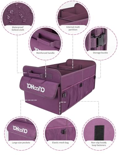 Car Trunk Organizer for SUV 72L Large Capacity 4 Compartment - view 3