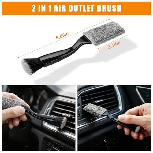 Car Wash Detailing Kit Cleaning Set with Foam Gun Sprayer, Long-Handle Brush, Large Wash Mitt, Towels, Complete Interior & Exterior Car Washing Supply Set (Orange) - view 6