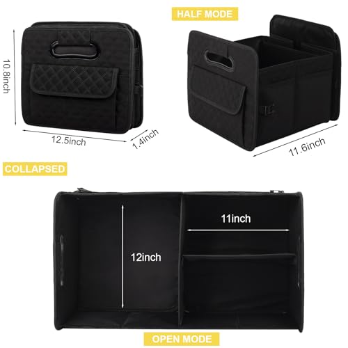 Car Trunk Organizer for SUV, Collapsible Car Storage Organizer Black - view 6