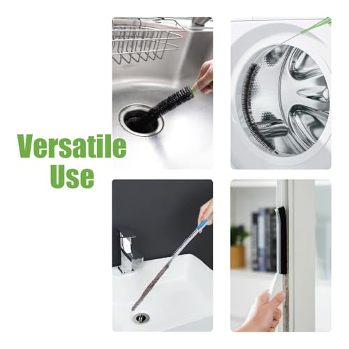 4pcs Flexible Cleaning Brush Set for Dryer Vents, Fridge Coils, HVAC Systems & Tight Spaces – Multi-Use Lint and Dust Remover with Crevice Brush and Detailing Tools - view 5