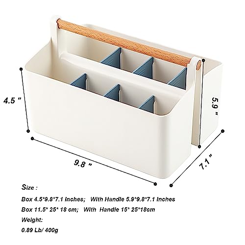 Art Supply Caddy Organizer with Handle,Teacher Tool Storage with Divider - view 6