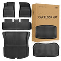Floor Mats Fit for Tesla Model 3 Highland 2024-2026, Custom Fit All-Weather Cargo Liner Full Cover Car Mats with Front Rear Cargo Mat Trunk Floor Mat Interior Accessories