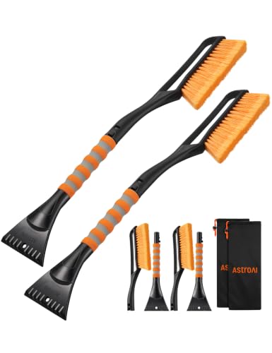 2-Pack 27" Snow Brush & Ice Scraper for Car Windshield Snow Removal
