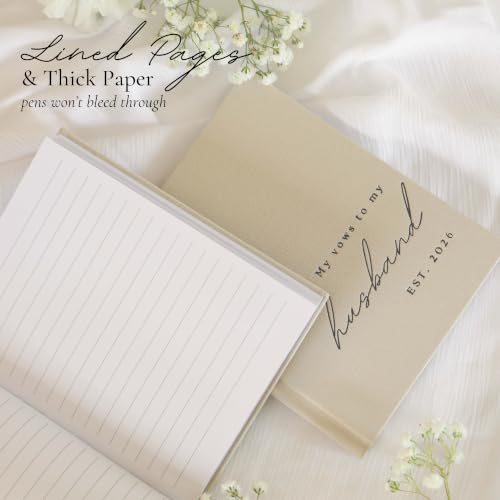 Wedding Vow Books His and Hers 2 Pack Personalized 2026 Year Linen Vow Book - view 3