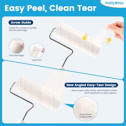Extra Sticky Long Handle Lint Roller for Pet Hair, Floor - view 5