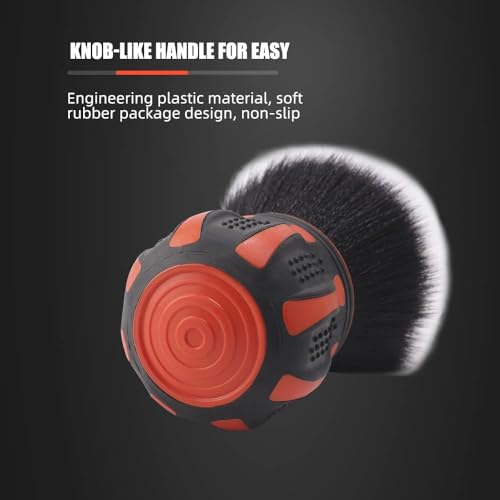 Ultra Soft Detailing Brush, Car Detail Brush, Orange Handle XL Synthetic Brush - Ultra Soft Bristles, Comes with Storage Rack, Covers Large Area Inside or Outside Vehicles - view 4