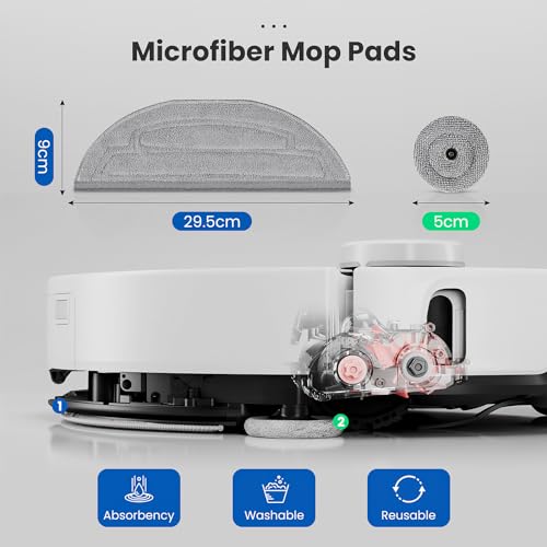 12 Pack Mop Pads Refills for Roborock S8 MaxV/S8 Max Ultra Robot Vacuum - view 5