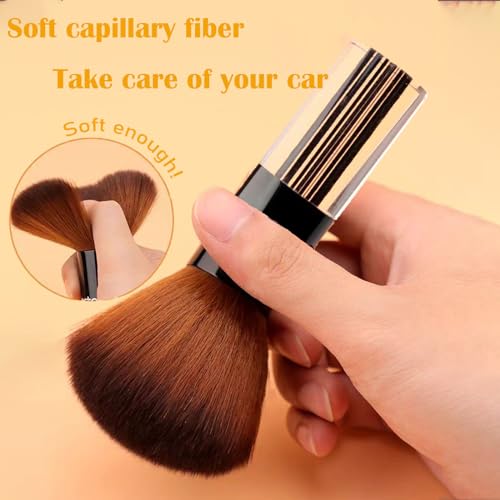 Car Interior Dusting Brush Dust Sweeping Soft Bristle Brush for Car Interior Dash Duster Small Dust Cleaning Brush for Car Vent Dust Remover Microfiber Mini Duster for Car Detailing Brushes - view 3