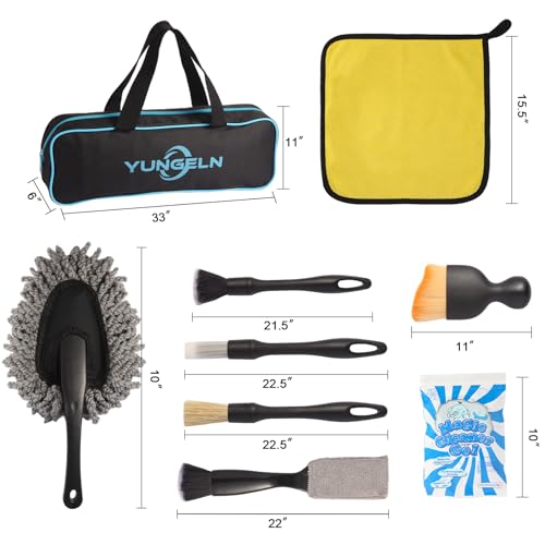 Car Detailing Brush Kit with Detail Brushes,Car Interior Detailing Brushe,Car Dust Brush,Cleaning Gel,Car Interior Cleaning Tool for Truck SUV Car Accessories - view 2
